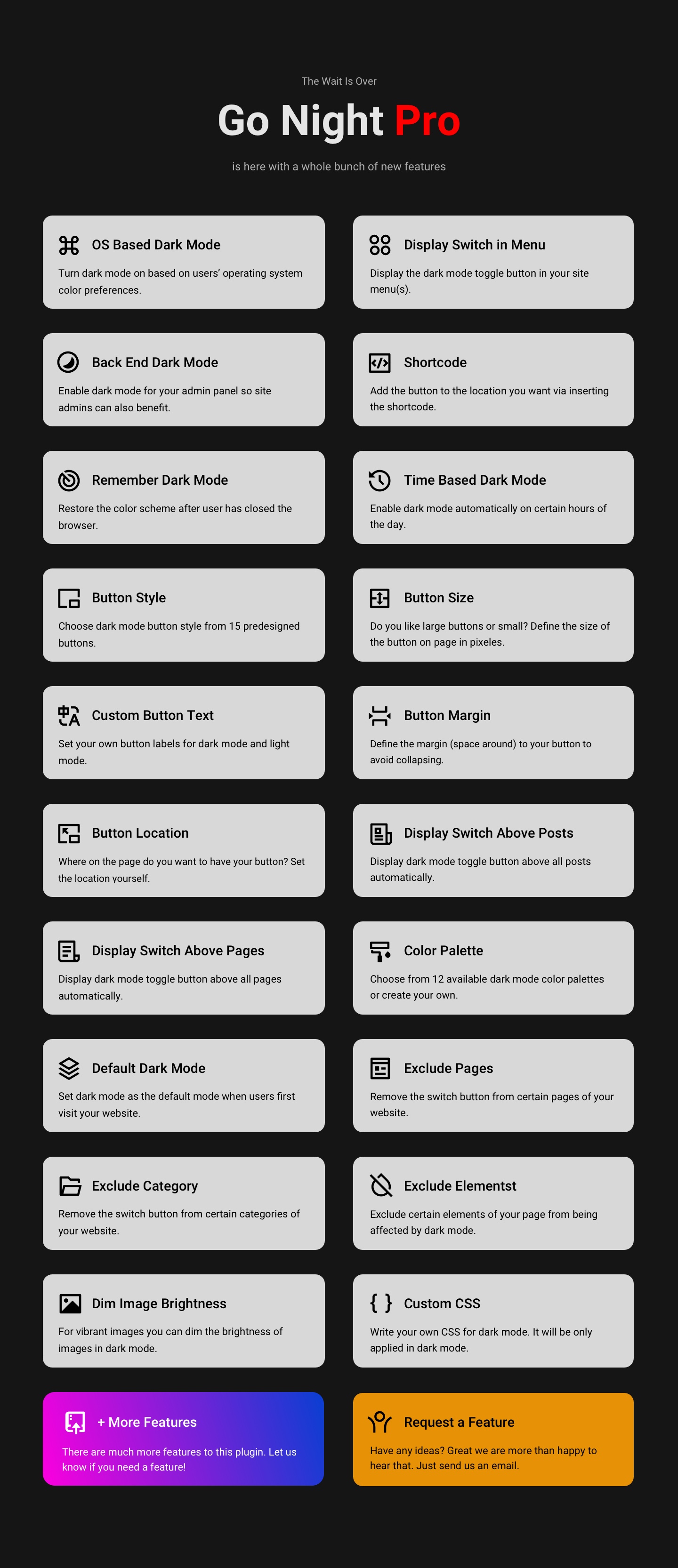Dark Mode Plugin | Go Night Pro